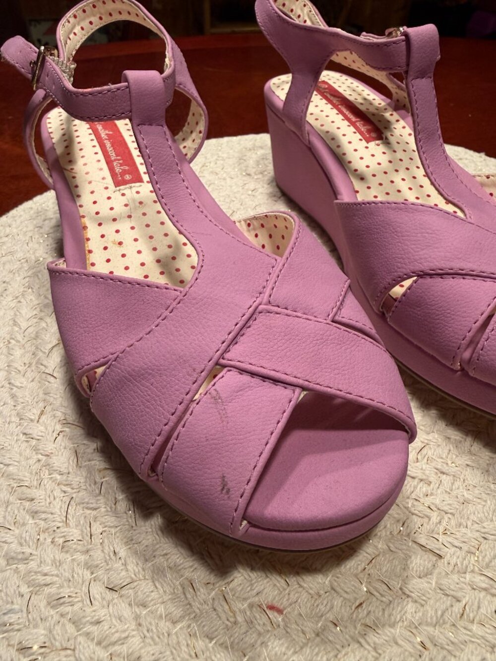 B.A.I.T. Footwear - Kira Lavendar Wedge Sandals - Picture 2 of 4